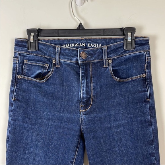 American Eagle Super Stretch Hi-Rise Skinny Super Stretch Jeans Size 4 Long Blue - Picture 3 of 9